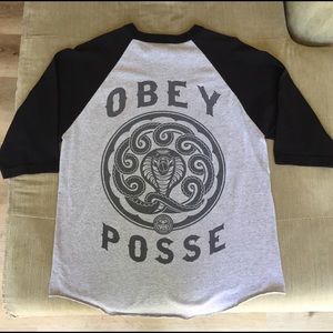 Men’s Obey Posse 3/4 sleeve T-shirt